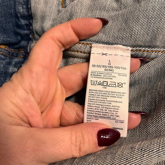 NWT Gap Men's Iconic Denim Jacket in Dark Wash Size Large - Picture 4 of 9